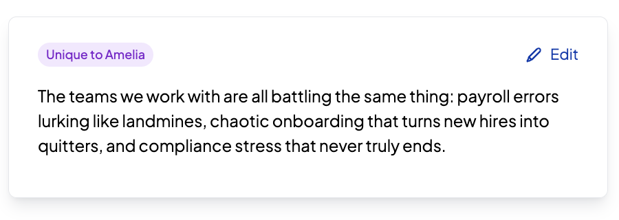Unique snippet for a Payroll Specialist