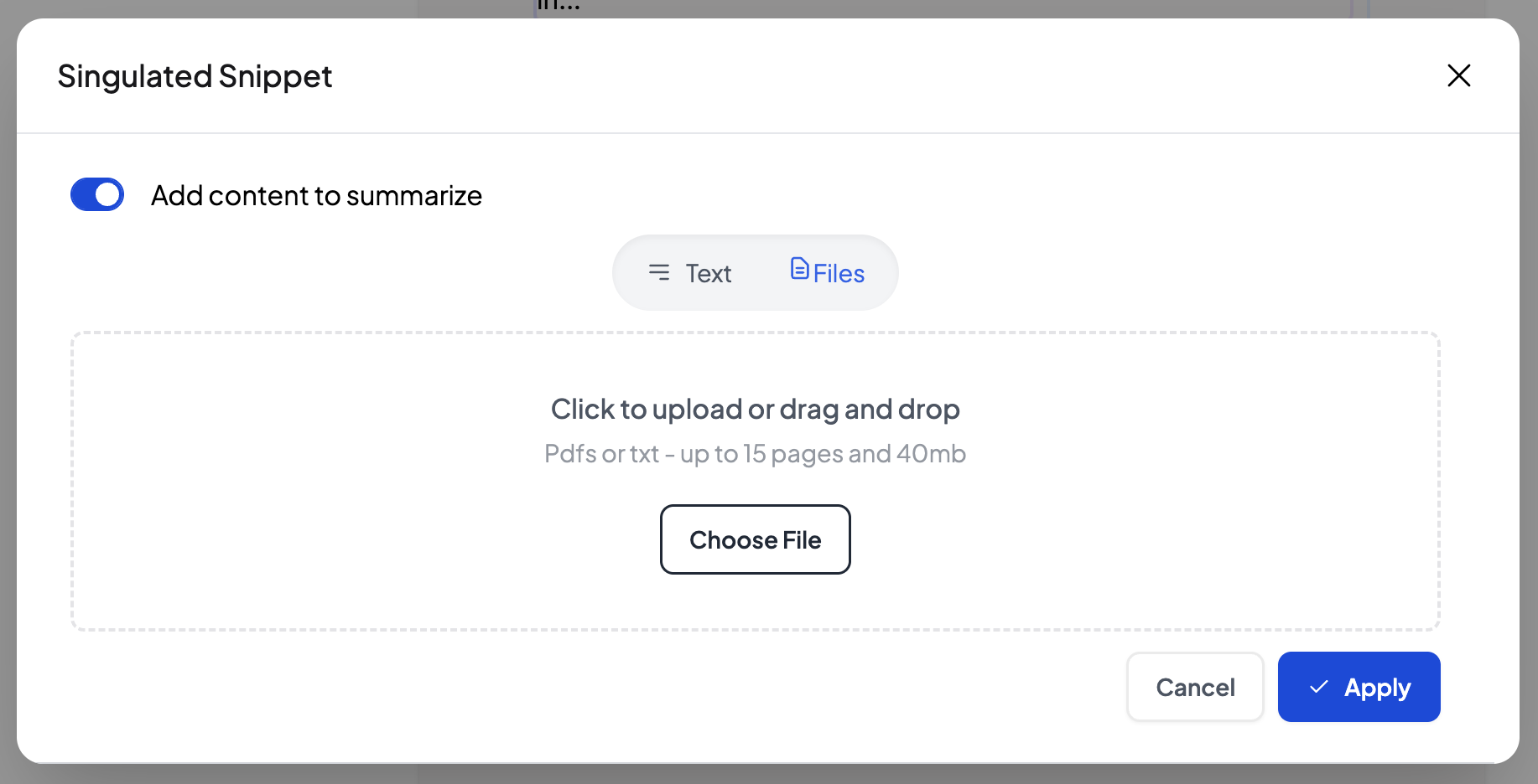 Highlight key content for contacts at scale from your marketing assets using Singulate Snippets