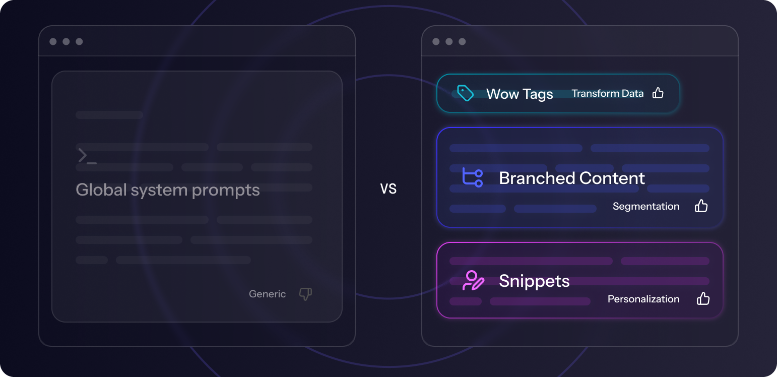 To give users more control, prompt engineering should be modular, not global.
